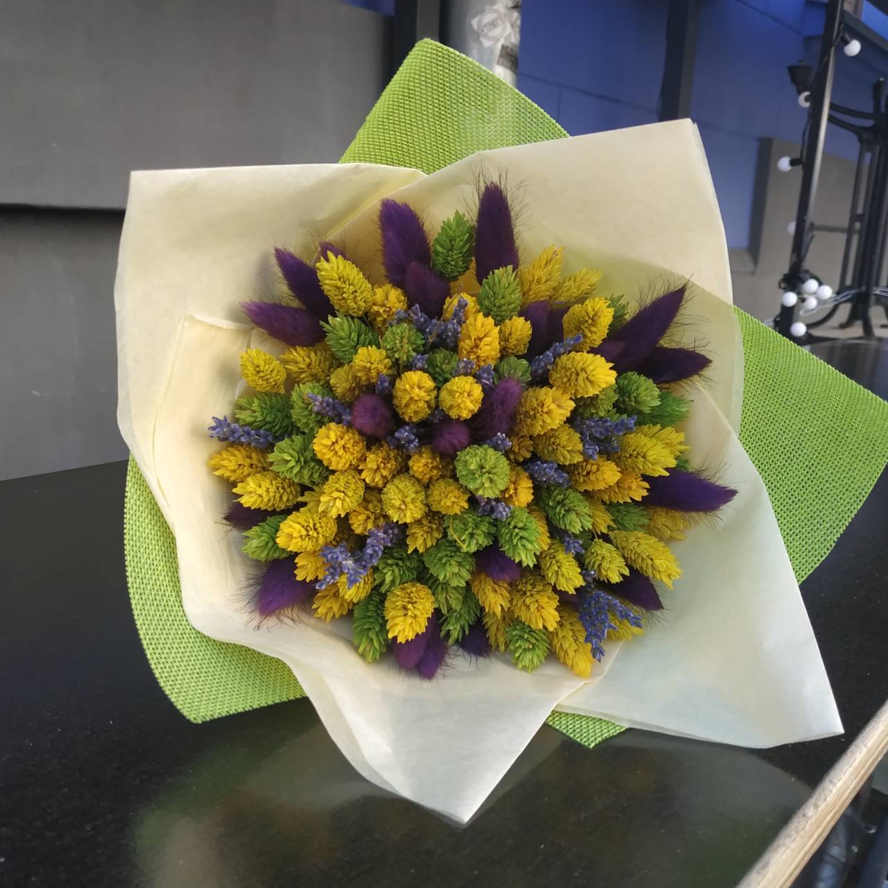 Букет из фалариса и лагуруса